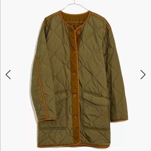 Quilted brown and green coat madewell